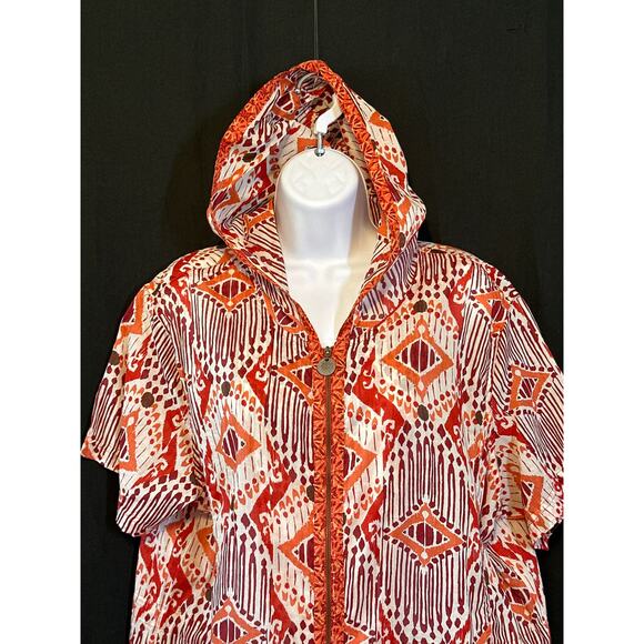 OLEG CASSINI SPORT Linen Gorpcore Utility Safari Streetwear Zip Hoodie Shirt XL - Picture 11 of 15